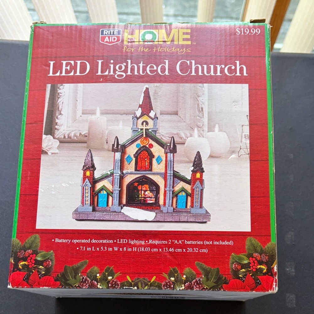 LED Lighted Church - Multicolor Holiday Decoration